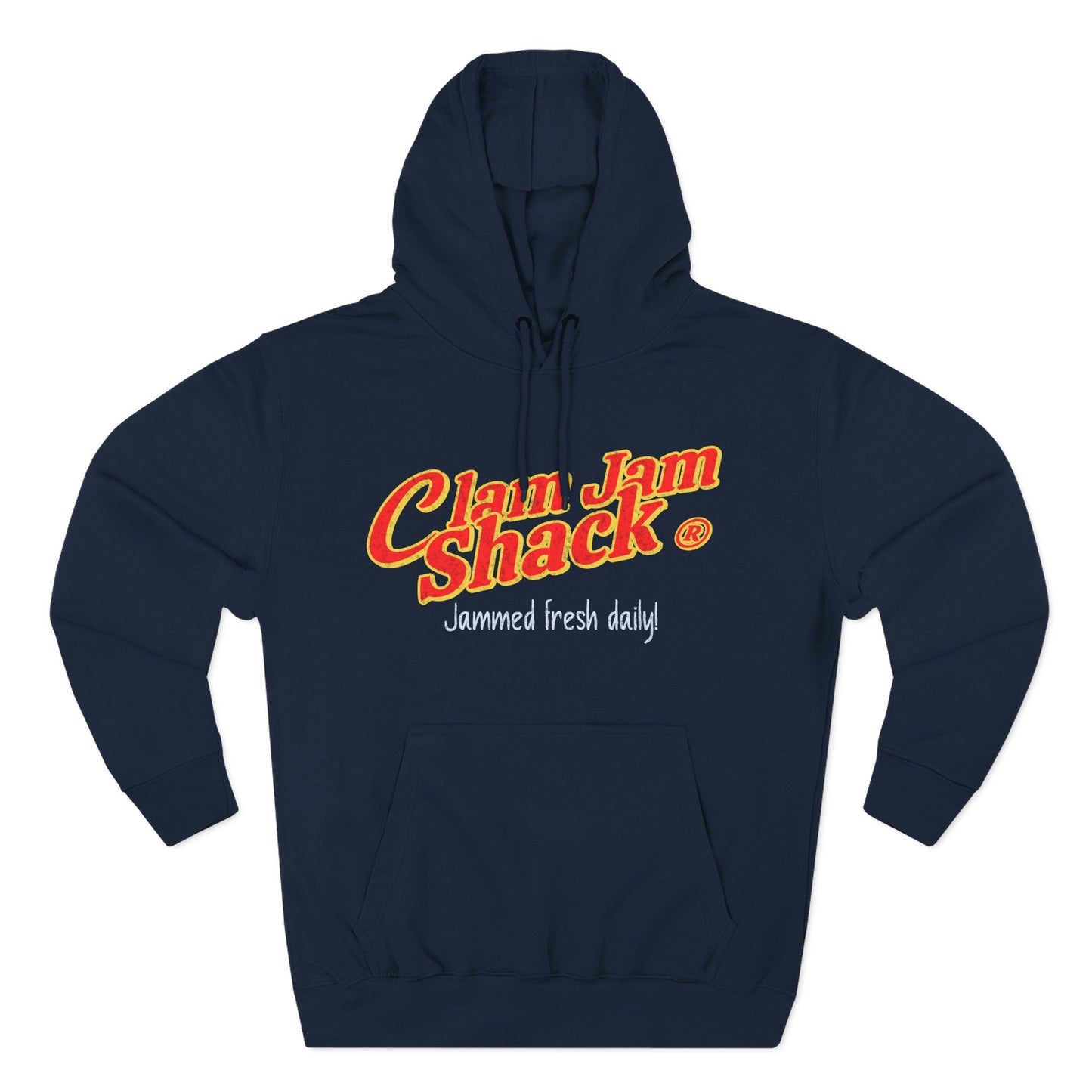 Clam Jam Shack Fleece Hoodie - Perfect for Casual Days, Ideal Gift for Clam Lovers, Versatile for All Seasons, Trendy Streetwear