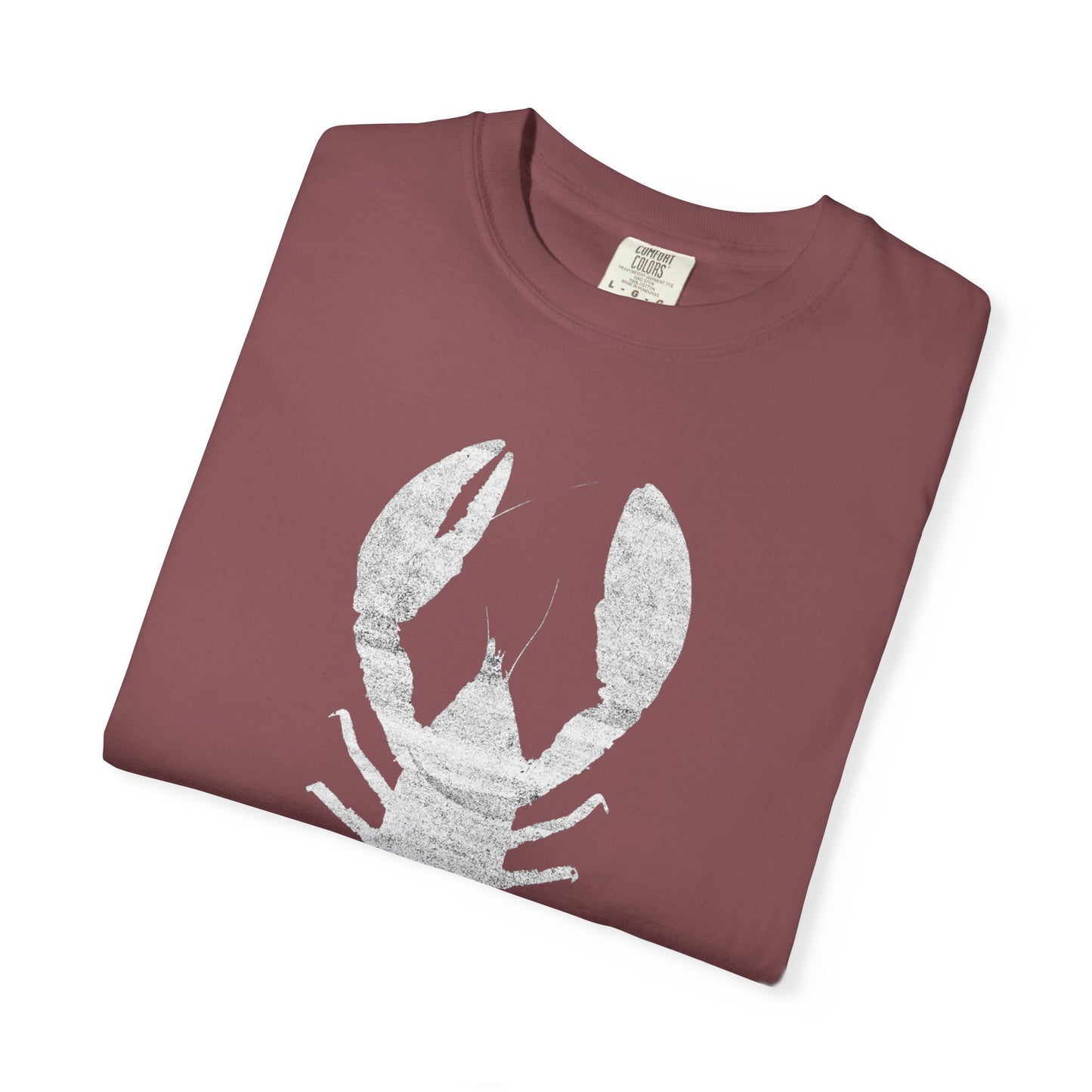 Vintage Wood Faded Lobster Graphic T-Shirt, 100% Ring-Spun Garment-Dyed Cotton