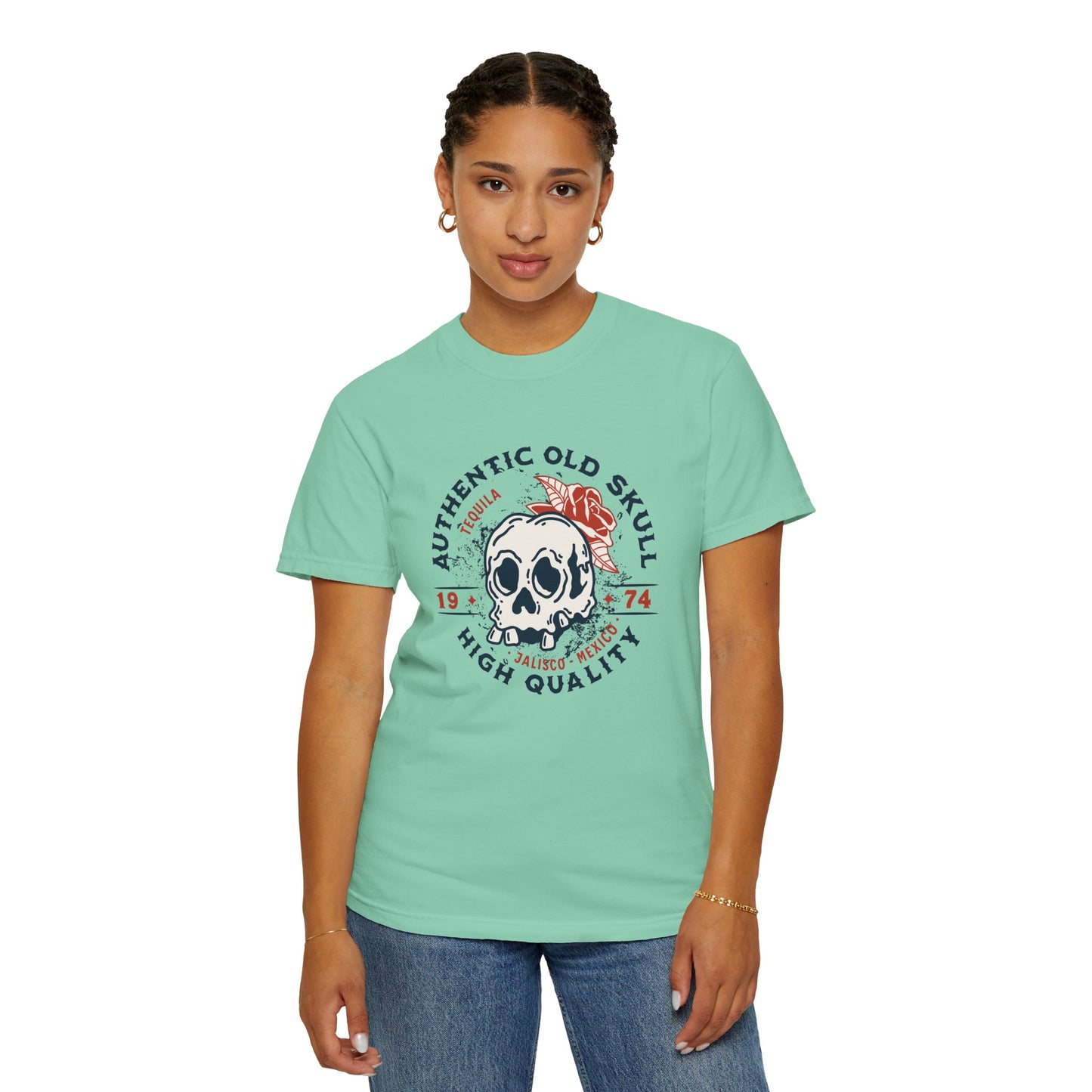 Skull Tequila T-Shirt, Vintage Fashion Tee, Unisex Summer Shirt, Casual Wear Gift, Cool Style for Occasions