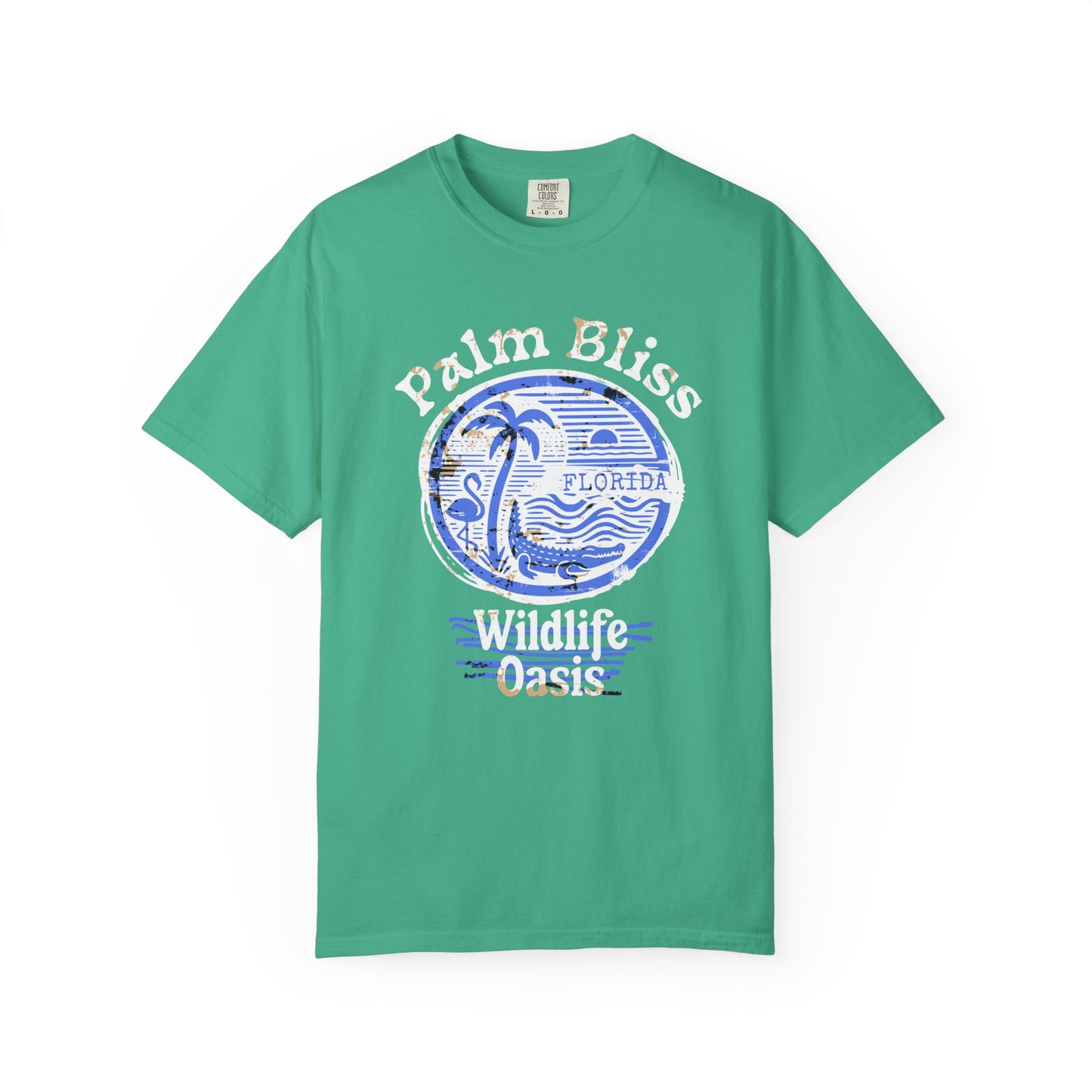 Palm Bliss Wildlife Oasis T-Shirt, Unisex Beach Shirt, Summer Vacation Tee, Gift for Ocean Lovers, Florida Apparel