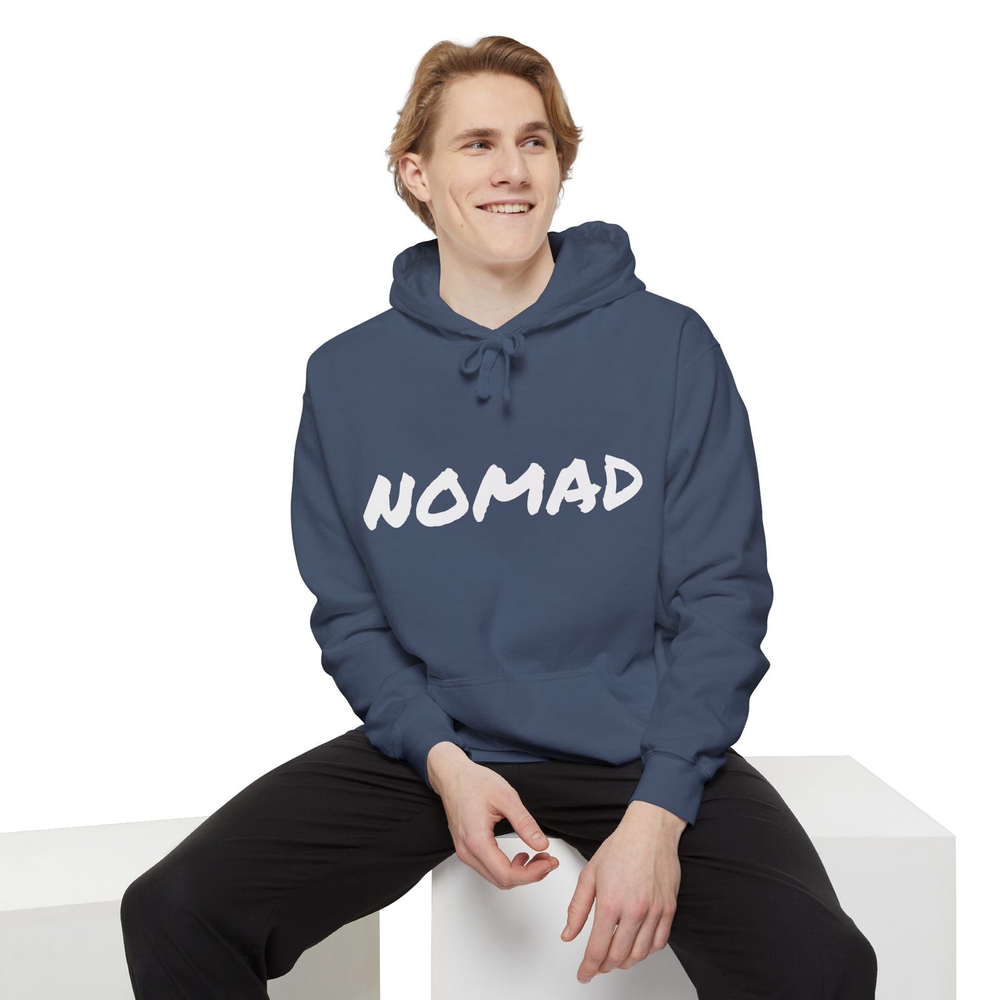Nomad Unisex Garment-Dyed Hoodie - Cozy Travel Hoodie, Gift for Wanderlust Lovers, Casual Everyday Wear, Adventure Apparel