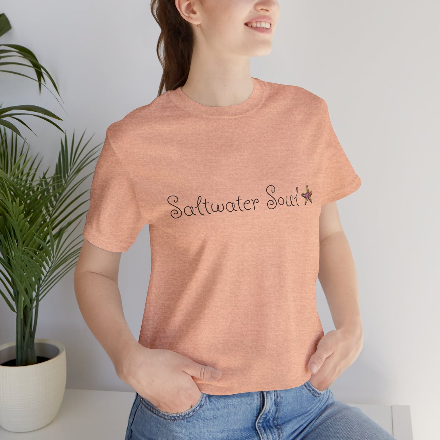 Saltwater Soul Unisex Casual Summer Tee Shirt, Beachwear, Gift for Travelers, Vacation Outfit, Relaxed Style, Trending Store, Cool T-Shirt