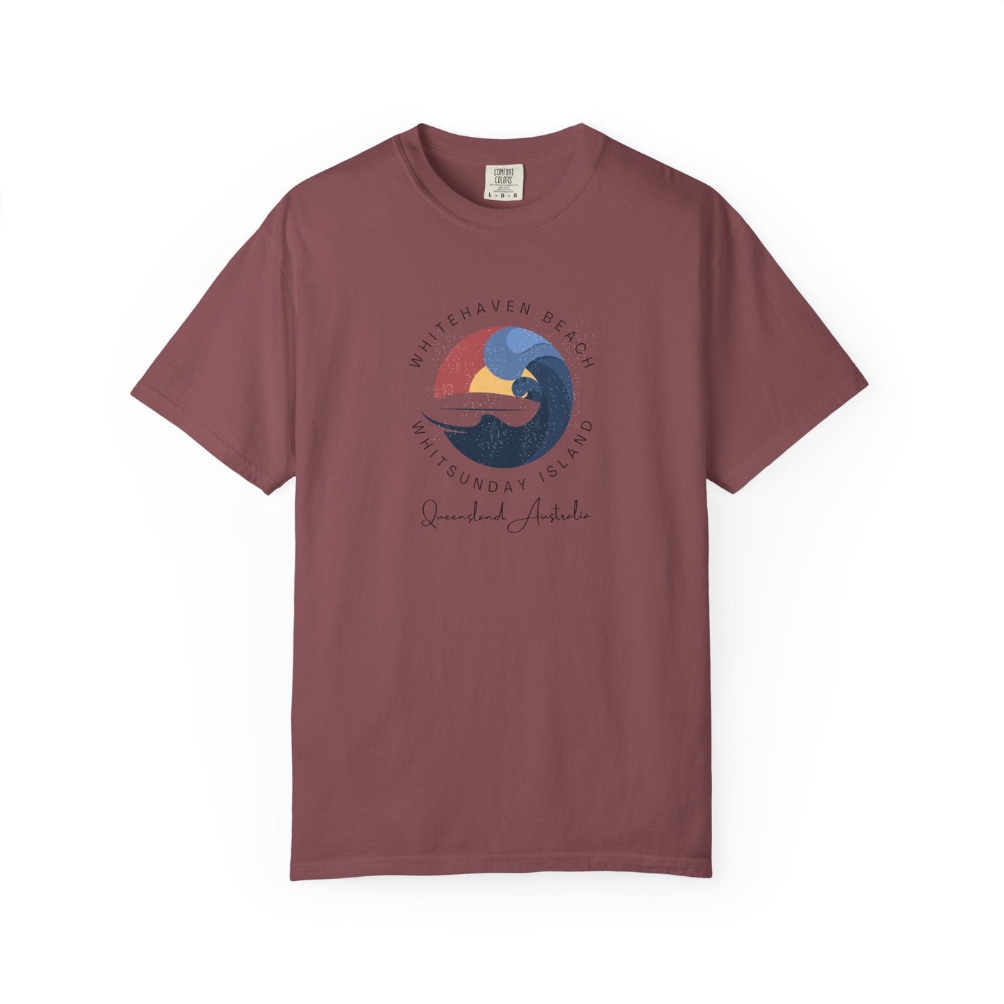 Beach Vibes Garment-Dyed T-shirt, Boho Tee, Unisex Beachwear, Summer Fashion, Gift for Ocean Lovers