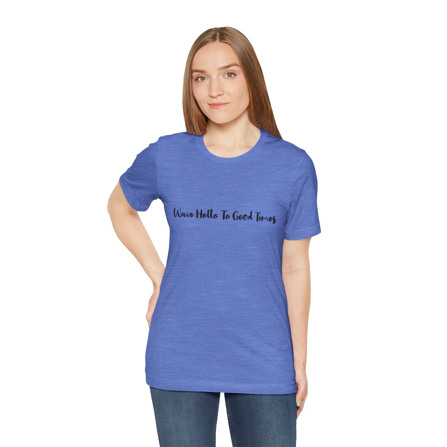 Wave Hello To Good Times Beachwear Tee, Gift for Travelers, Vacation Outfit, Trending Store, Summer T-Shirt, Comfy T-Shirt, Cool Tee