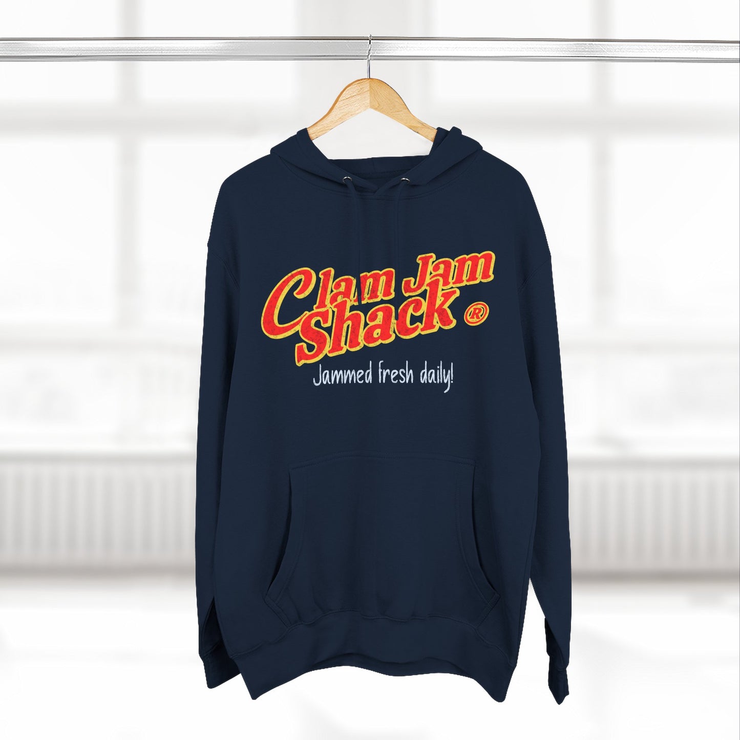 Clam Jam Shack Fleece Hoodie - Perfect for Casual Days, Ideal Gift for Clam Lovers, Versatile for All Seasons, Trendy Streetwear