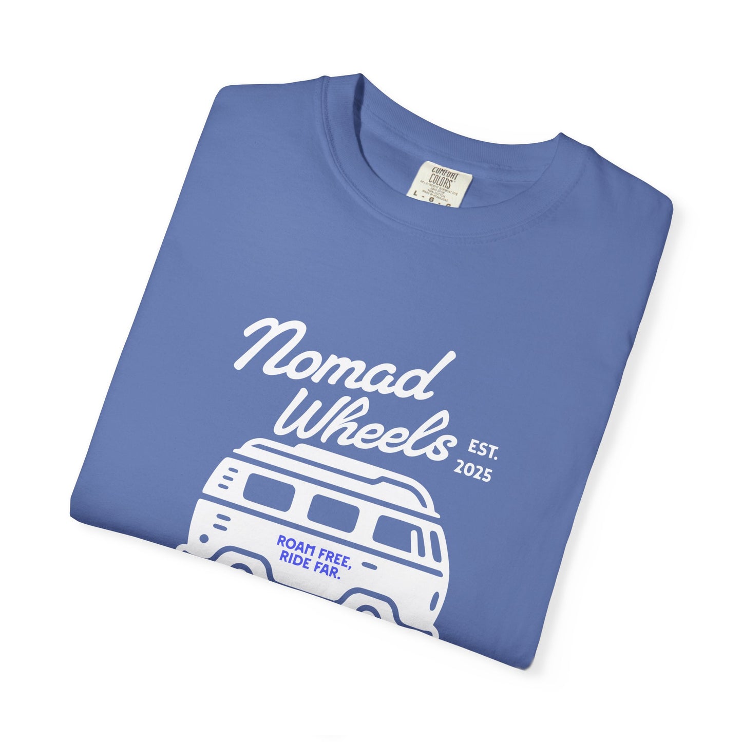 Nomad Wheels Unisex T-shirt - Vintage Travel Vibe, Perfect for Adventure Lovers, Beach Days, Road Trip Essentials, Gift Idea
