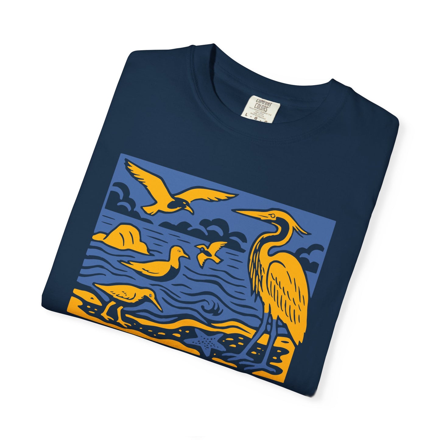 Colorful Nature Scene Unisex T-shirt, Bird T-shirt, Eco-friendly Tee, Summer Fashion, Outdoor Lover Gift
