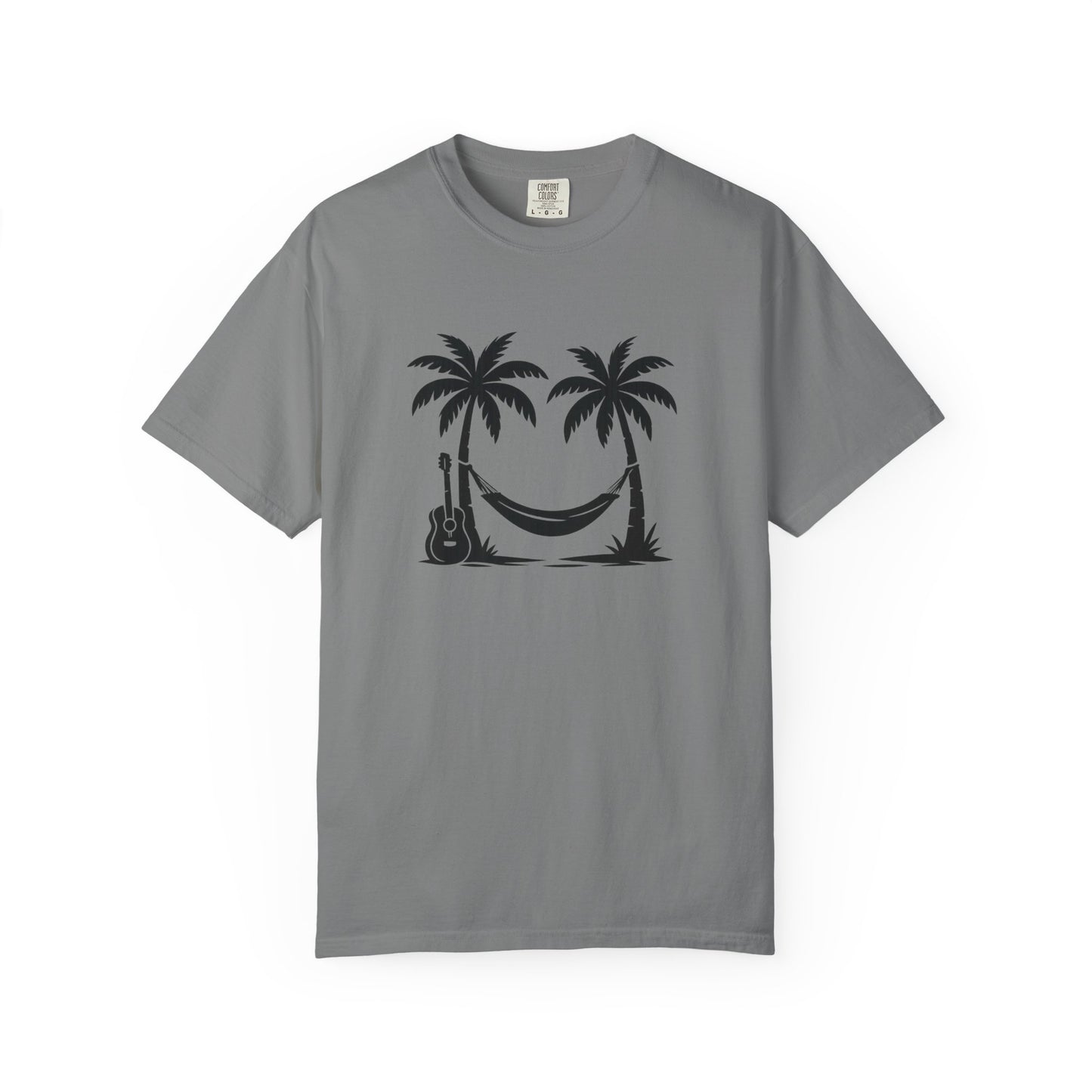 Tropical Vibes T-Shirt - Unisex Garment-Dyed Tee, Relaxing Beachwear, Cool Summer Style, Gift for Music Lovers, Vacation Outfit