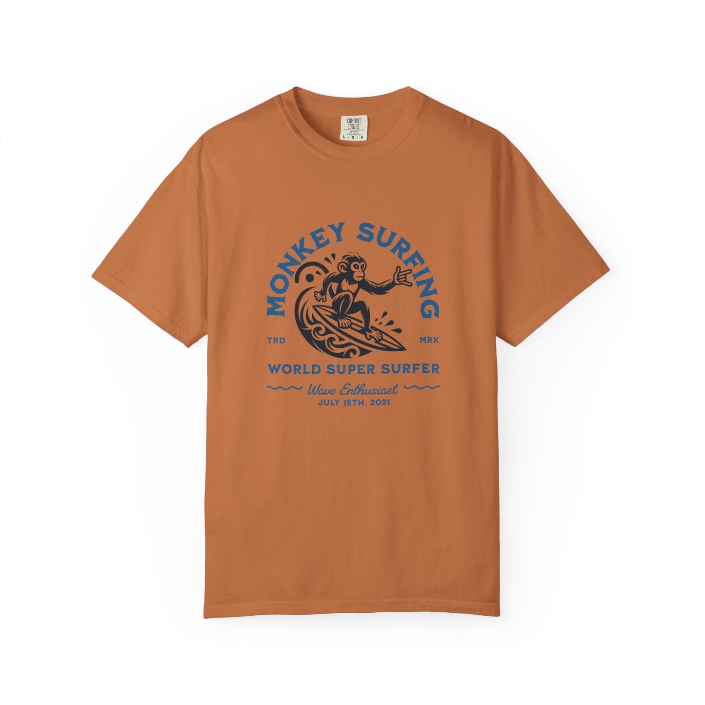Surfing Monkey Unisex T-Shirt, Fun Summer Tee, Eco-Friendly Gift, Beach Vibes, Adventure Shirt, Casual Everyday Wear