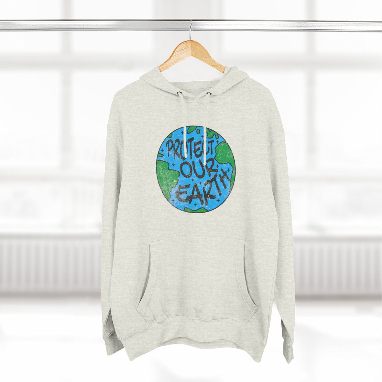 Earth Day Fleece Hoodie, Eco-Friendly Sweatshirt, Sustainable Fashion, Protect Our Earth, Gift for Nature Lovers