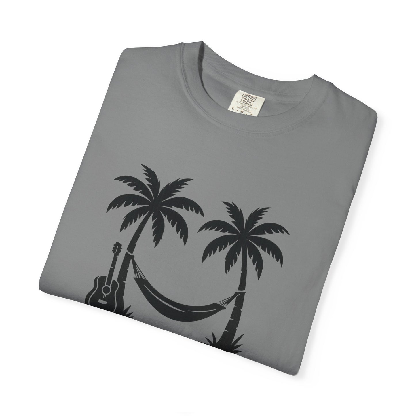 Tropical Vibes T-Shirt - Unisex Garment-Dyed Tee, Relaxing Beachwear, Cool Summer Style, Gift for Music Lovers, Vacation Outfit