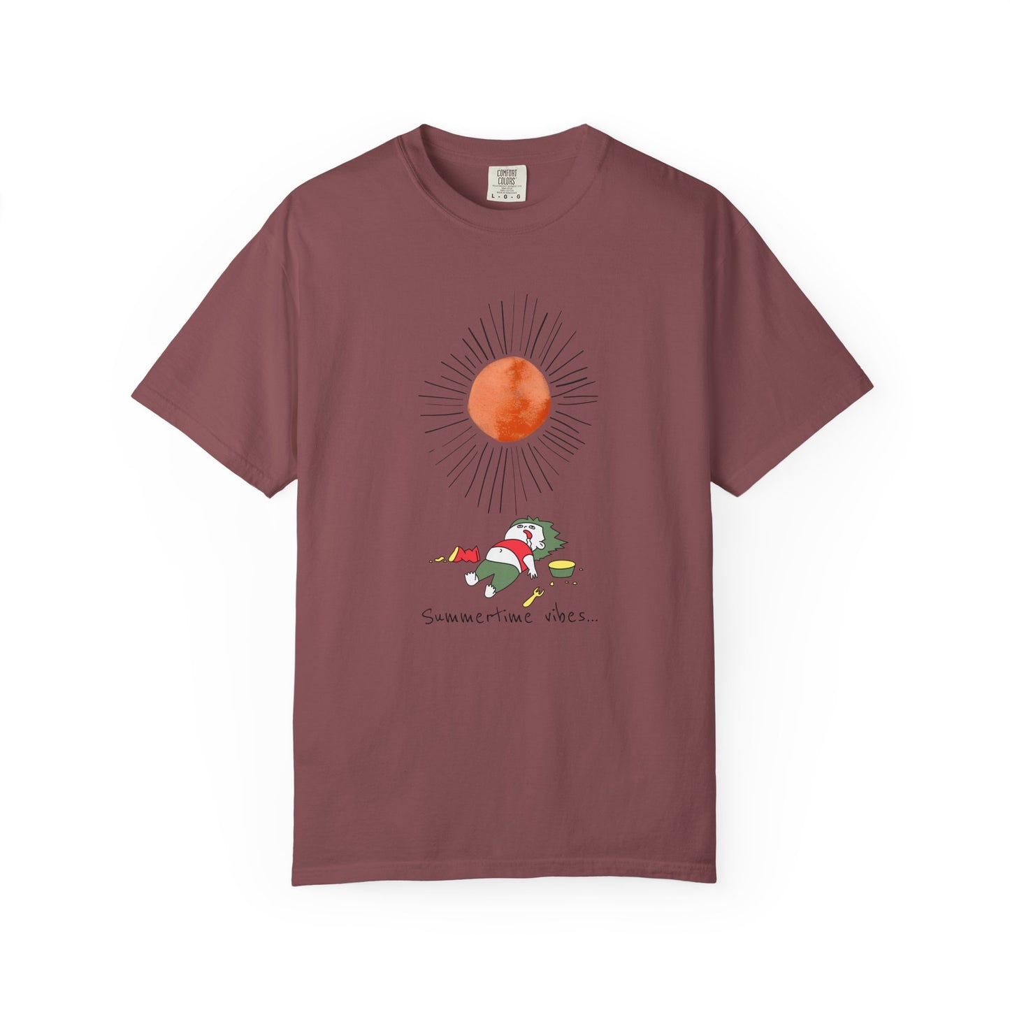 Summer Vibes T-shirt, 100% Ring-Spun Garment-Dyed Cotton