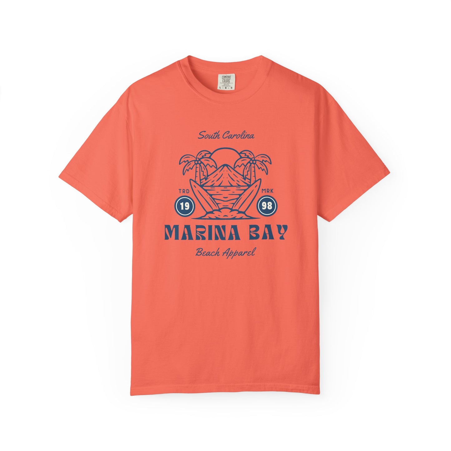 Marina Bay Beach T-Shirt | Comfy Casual Tee for Summer, Vacation Souvenir, Gift for Ocean Lovers, Trending Graphic Tee