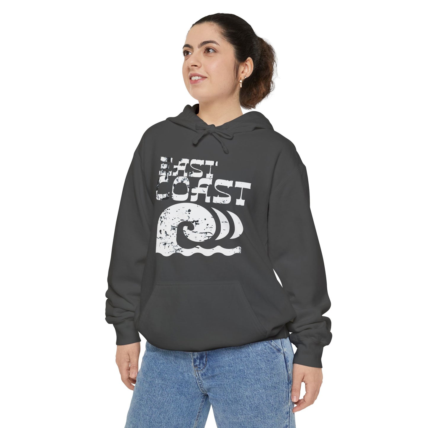 Coastal Vibes Hoodie, Unisex Beach Sweatshirt, Last Coast Apparel, Perfect for Summer, Relaxed Fit