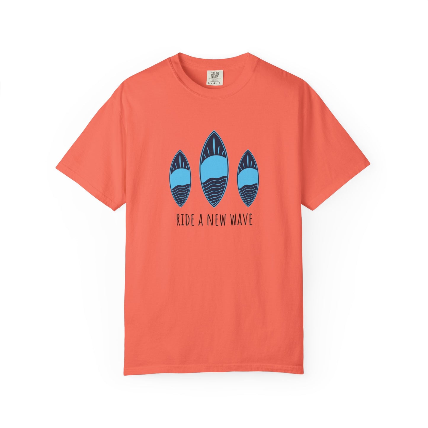 Ride A New Wave T-Shirt, 100% Ring-Spun Garment-Dyed Cotton