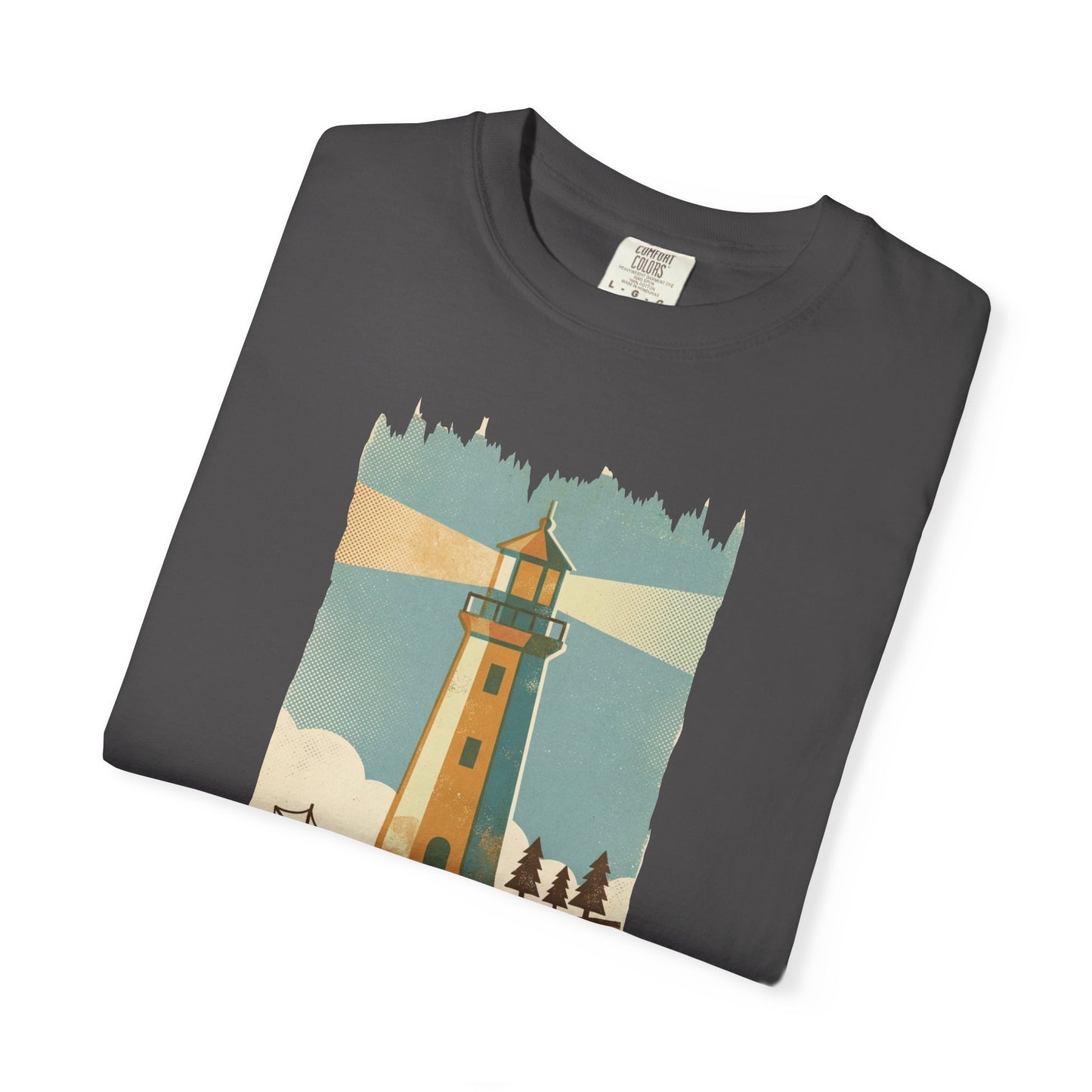 Cape Light Lighthouse Retro Graphic T-Shirt - Vintage Summer Ocean Tee