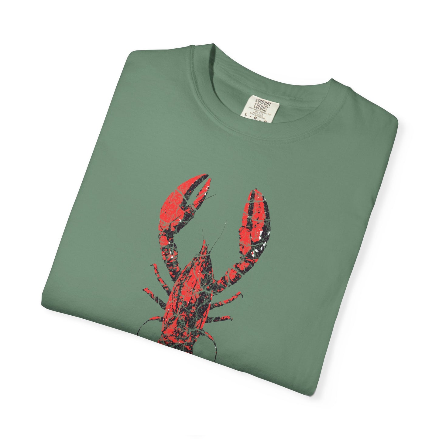 Big Red Lobster Graphic T-Shirt, 100% Ring-Spun Garment-Dyed Cotton