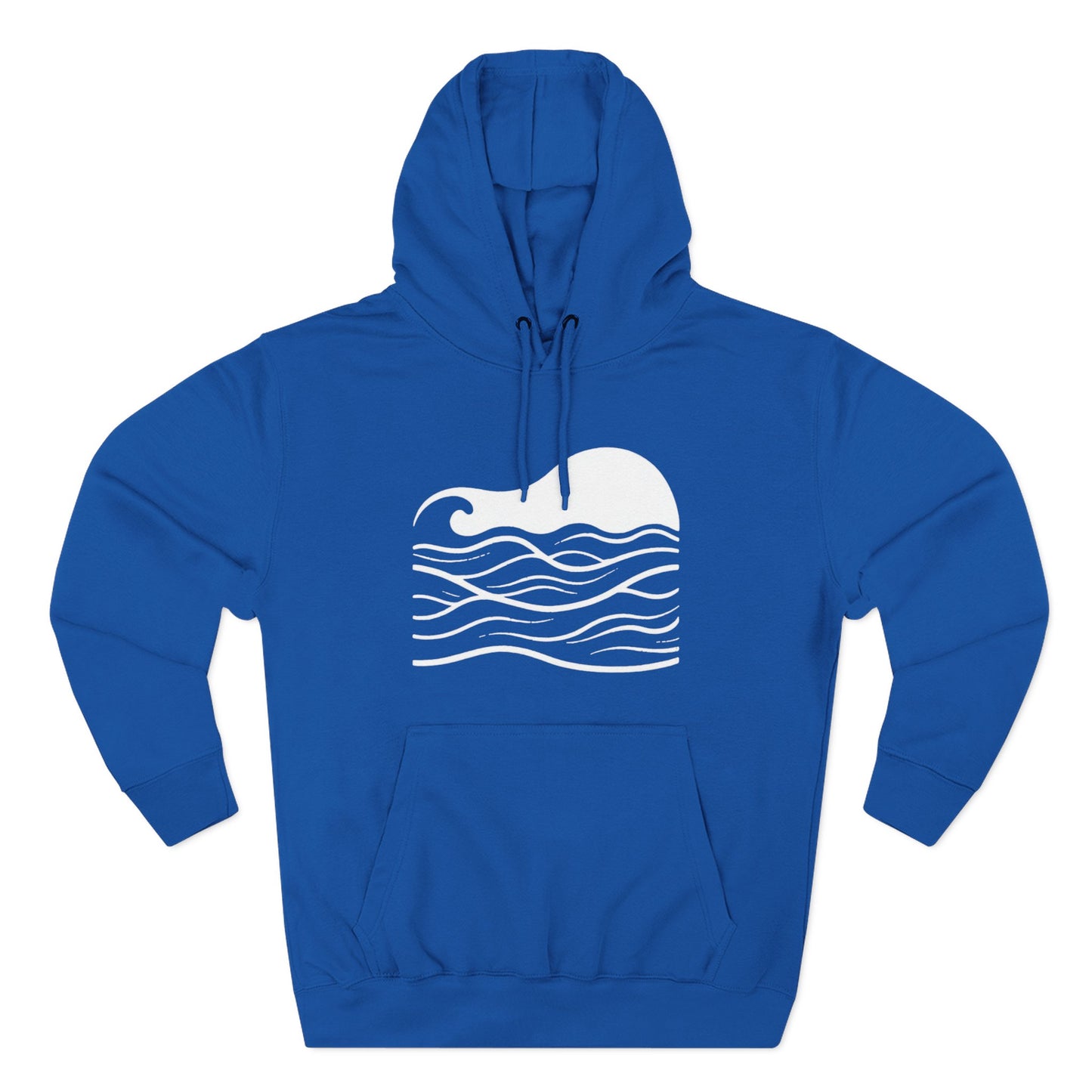 Atlantic Ocean Wave Fleece Hoodie - Cozy Surf-Inspired Sweatshirt, Beach Lover Gift, Winter Apparel, Casual Wear, Perfect for Surfing Trips!