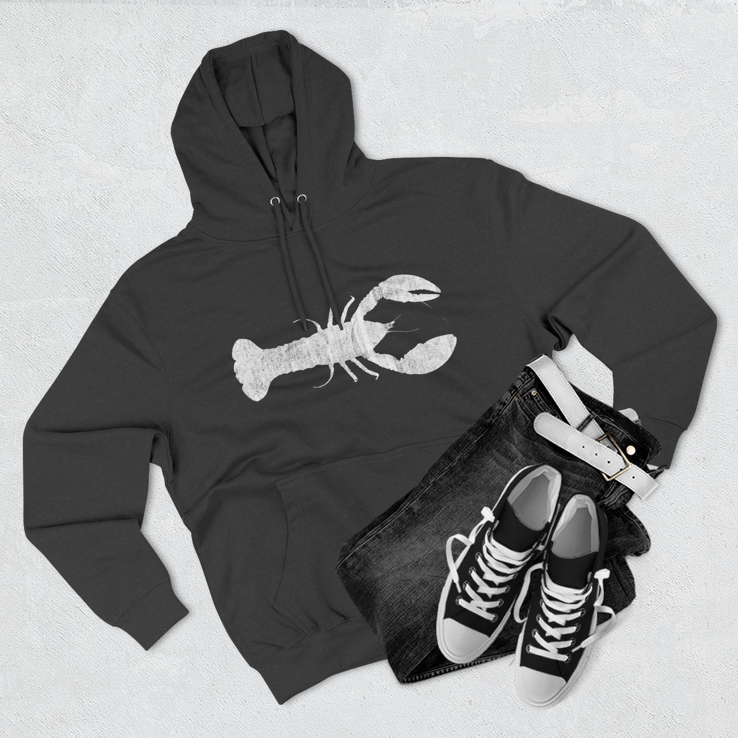 Lobster Fleece Hoodie - Cozy Pullover for Seafood Lovers, Casual Wear, Beach Days, Gift for Grill Masters, Maritime Style