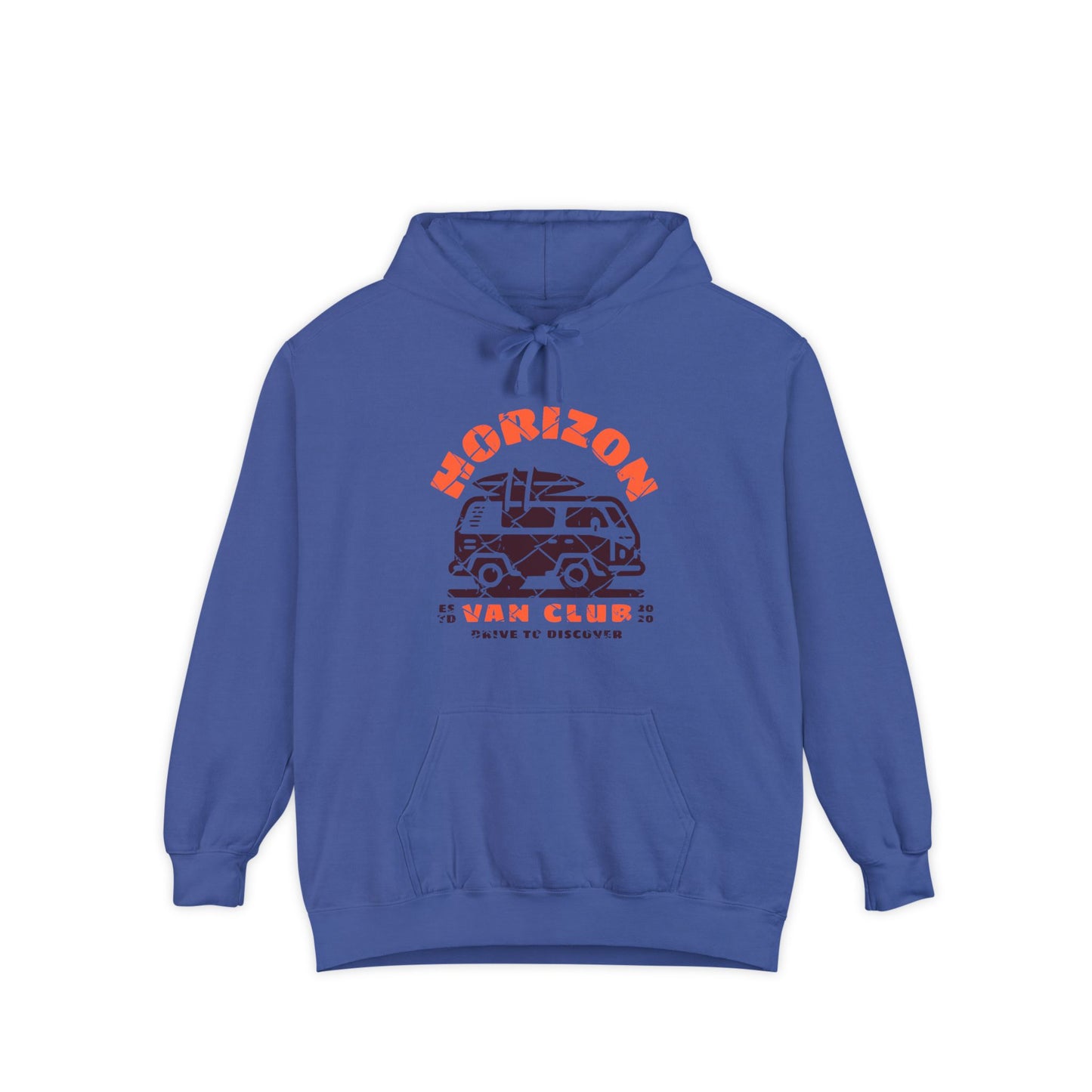 Horizon Van Beach Club Unisex Hoodie - Cozy Citrus Style, Summer Vibes, Gift for Friends, Casual Wear, Eco-Friendly Fashion