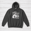 East Coast hoodie flat lay, view 1 — vintage wave garment-dyed pullover by Five Tides Apparel