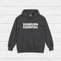 Sunburn Carnival pepper hoodie front view — Sunburn Carnival graphic pullover by Five Tides Apparel