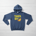 Tampa Bay Fish hoodie front flat lay, view 1 — retro fish graphic pullover by Five Tides Apparel