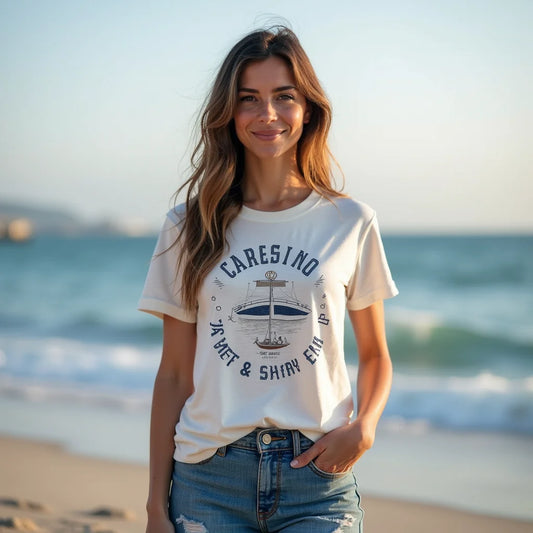 Weathered Nautical Coastal Graphic Tee - Weathered Nautical Coastal Graphic Tee for Seaside Style