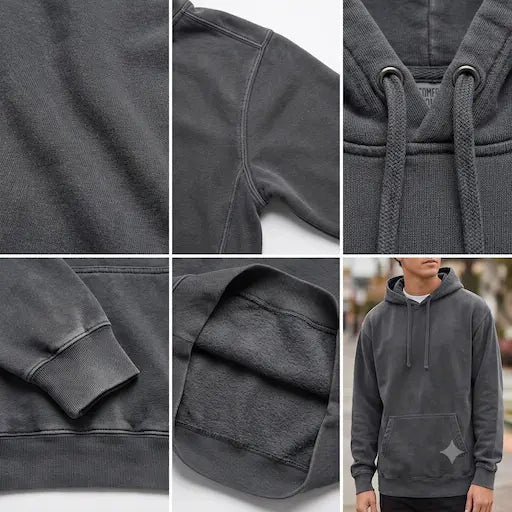Comfort colors graphite garment-dyed hoodie