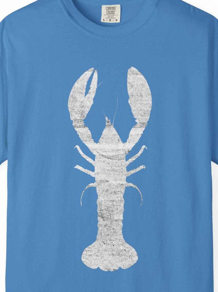Vintage Wood Faded Lobster Graphic T-Shirt, 100% Ring-Spun Garment-Dyed Cotton
