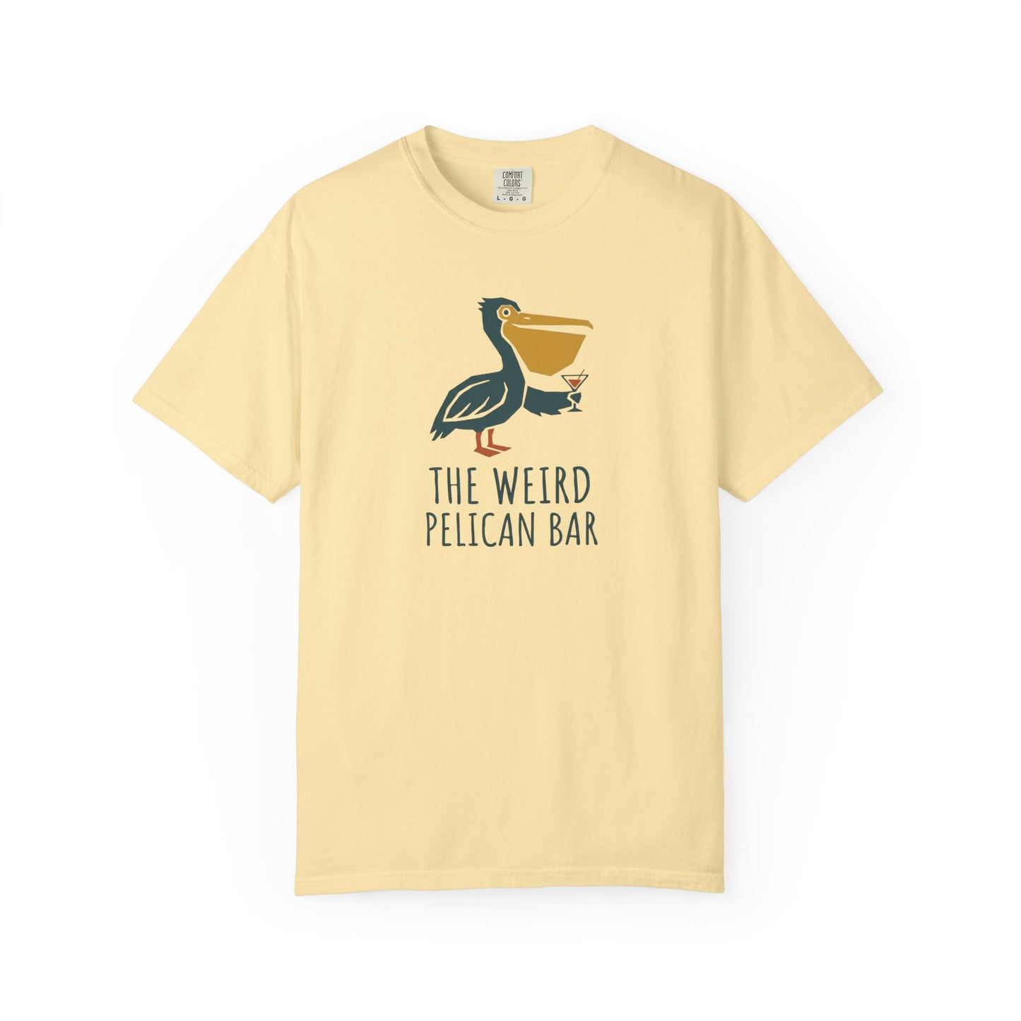 Pelican Bar Graphic T-Shirt - Coastal Summer Beach Bar Tee