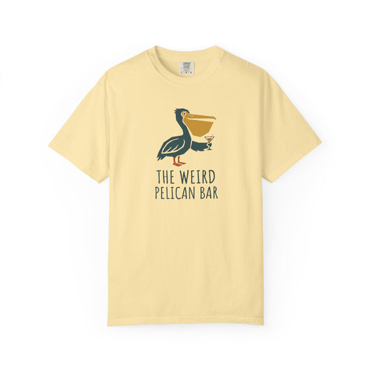 Pelican Bar Graphic T-Shirt - Coastal Summer Beach Bar Tee