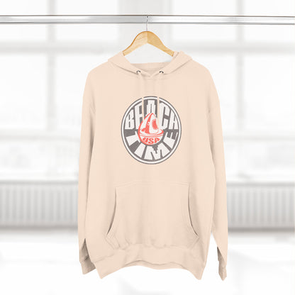 Sun Faded Beach Time Fleece Hoodie - Cozy Casual Wear for Beach Lovers, Perfect for Summer, Gift Idea, Unisex Hoodie, Everyday Comfort