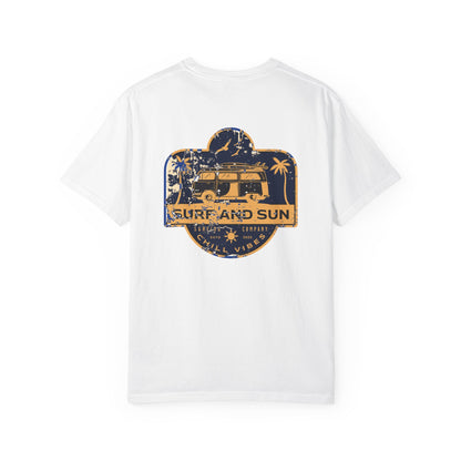 Surf and Sun Graphic T-Shirt, Chill Vibes Tee, Unisex Summer Apparel, Beach Lover Gift, Vacation Essentials