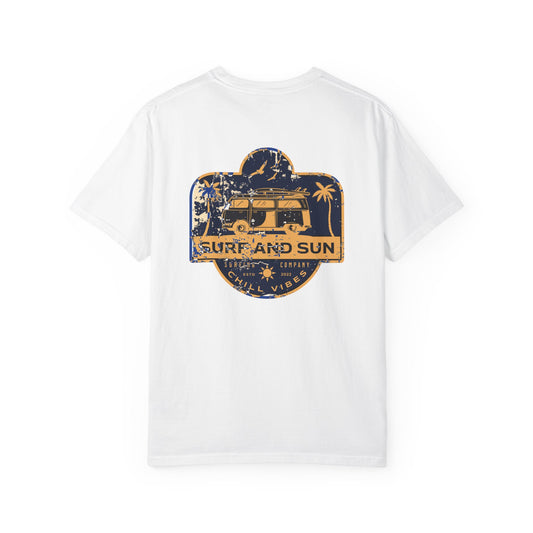 Surf and Sun Graphic T-Shirt, Chill Vibes Tee, Unisex Summer Apparel, Beach Lover Gift, Vacation Essentials