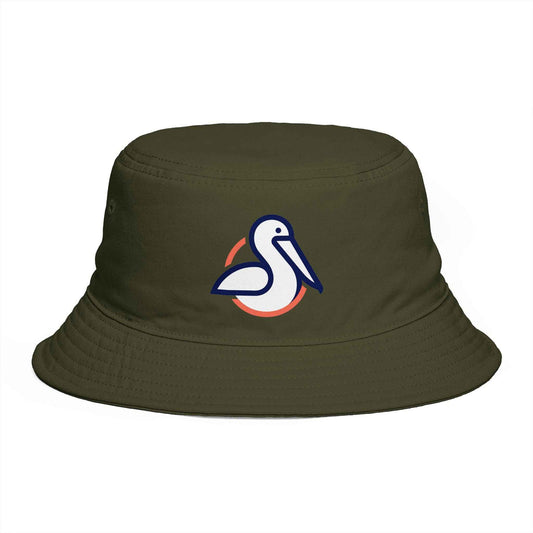 Pelican Circle Bucket Hat - Coastal Wildlife Summer Hat