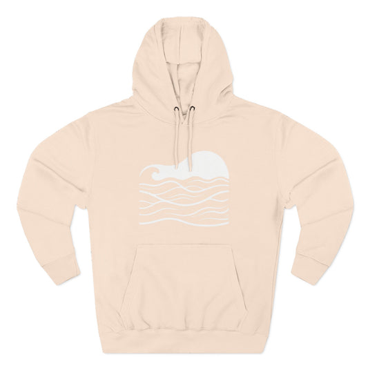 Atlantic Ocean Wave Fleece Hoodie - Cozy Surf-Inspired Sweatshirt, Beach Lover Gift, Winter Apparel, Casual Wear, Perfect for Surfing Trips!