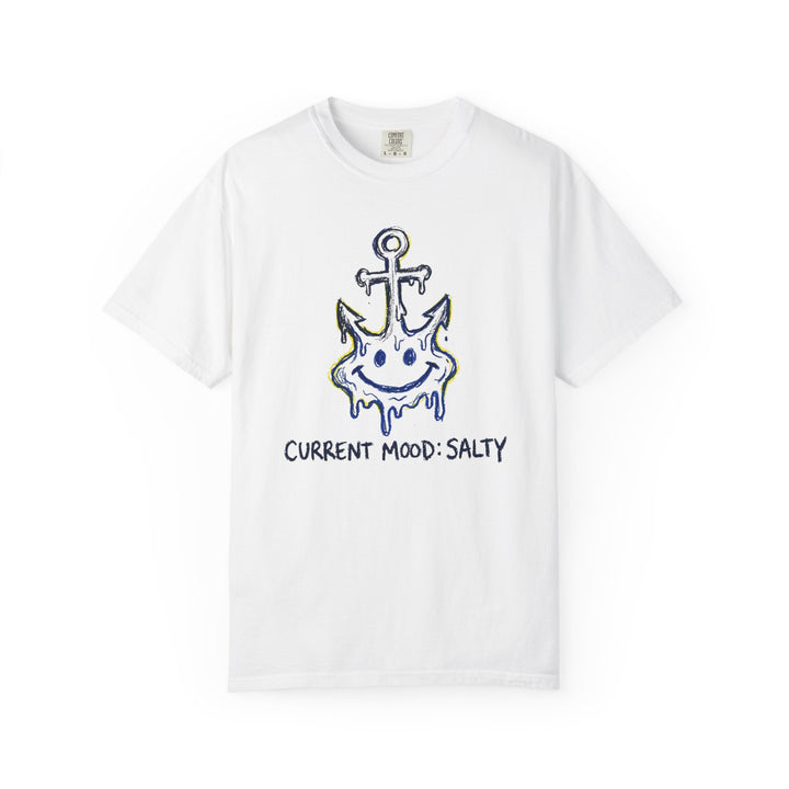 Salty Anchor Graphic T-Shirt | "Current Mood: Salty" Coastal Tee