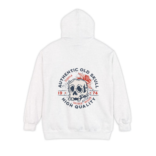 Skull Tequila Back Style Unisex Hoodie - Vintage Style, Comfortable, Ideal for Casual Outings, Gifts, Everyday Wear, Holiday Apparel