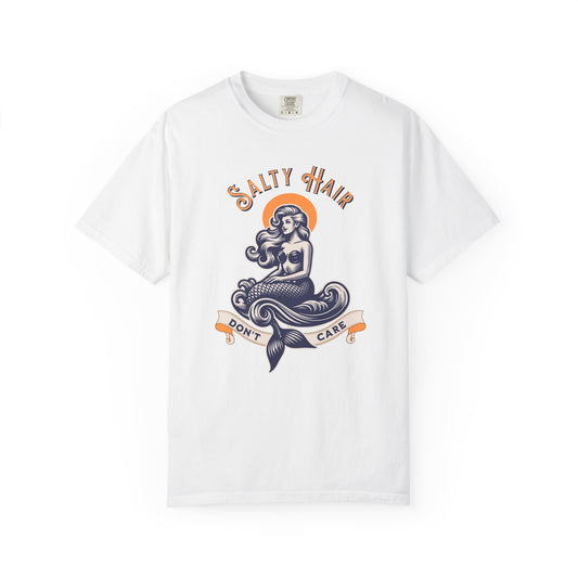 Coastal Vibes T-Shirt: Womens Salty Hair Don't Care, Beach Life Shirt, Summer Casual Tee, Nautical Gift, Fun Graphic Top