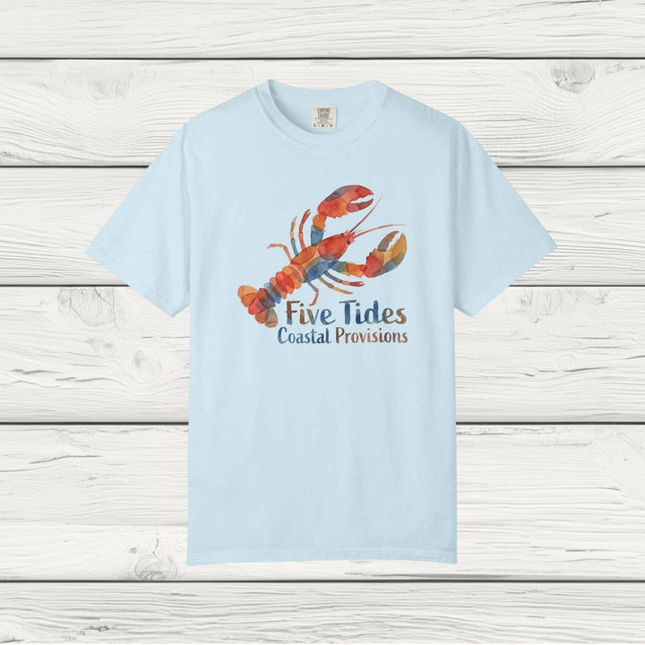 Lobster Coastal Watercolor Tee - Five Tides Coastal Provisions Nautical Graphic T-Shirt