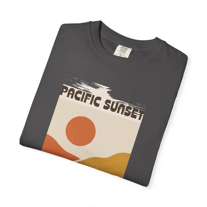 Pacific Sunset T-Shirt - Retro Beach Wave Graphic Tee