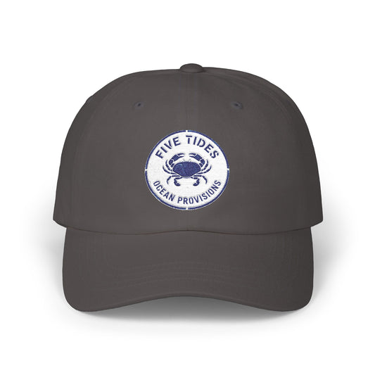 Five Tides Ocean Provisions Embroidered Crab Hat - Dad Baseball Cap