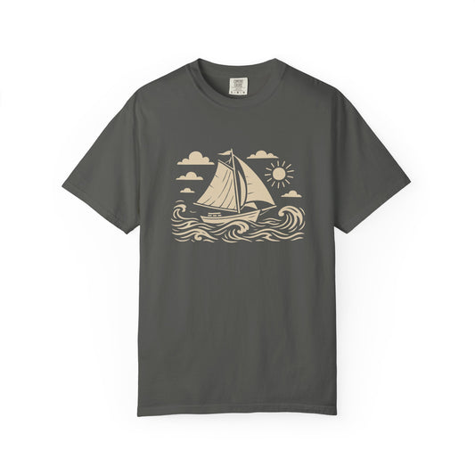 Unisex Garment-Dyed T-Shirt with Nautical Sailboat Design, Casual Summer Apparel, Beach Vibes, Gift for Sailors, Vacation Wear, [...]