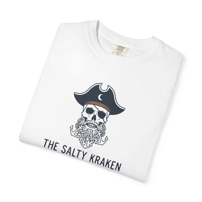 Pirate Kraken Skull T-Shirt - The Salty Kraken Nautical Graphic Summer Beach Tee