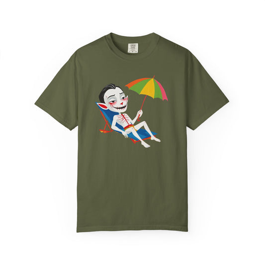 Beach Vibe Vampire Skeleton, 100% Ring-Spun Garment-Dyed Cotton