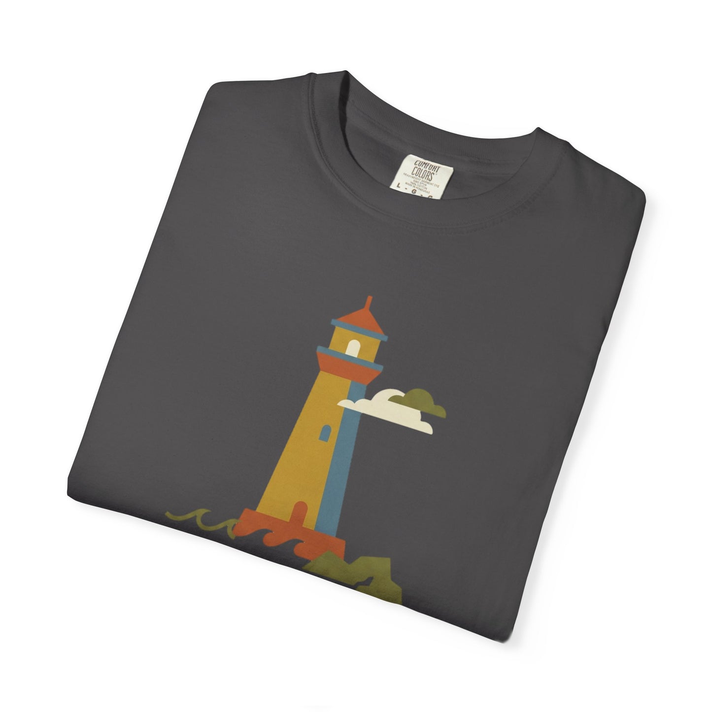 Lighthouse Coastline Summer Classic T-Shirt - Graphic Atlantic Coast Art Tee