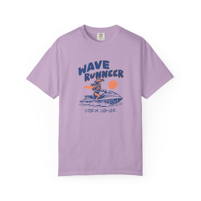 Wave Runner Unisex Garment-Dyed T-Shirt | Beach Vibes, Summer Apparel, Casual Wear, Gift for Him, Adventure Enthusiast