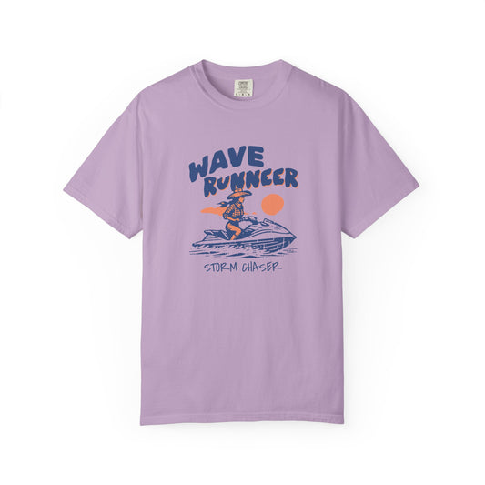 Wave Runner Unisex Garment-Dyed T-Shirt | Beach Vibes, Summer Apparel, Casual Wear, Gift for Him, Adventure Enthusiast