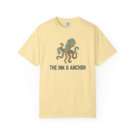 Octopus Ink & Anchor Logo T-Shirt - Summer Beach style Graphic Tee